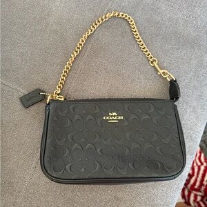 Coach Black Leather Shoulder Bag